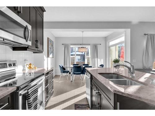 14 Sage Meadows Way Nw, Calgary, AB - Indoor Photo Showing Kitchen With Double Sink