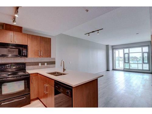 609-210 15 Avenue Se, Calgary, AB - Indoor Photo Showing Kitchen With Double Sink