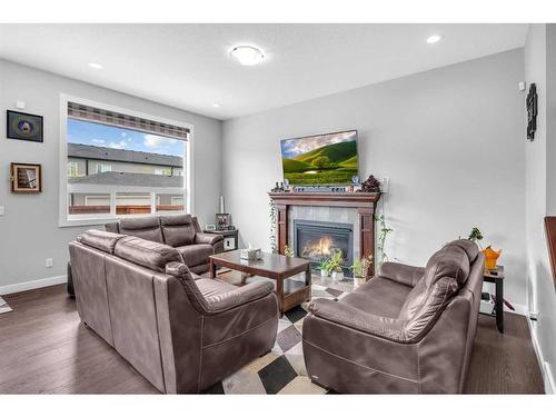 15 Red Embers Terrace Ne, Calgary, AB - Indoor Photo Showing Living Room With Fireplace