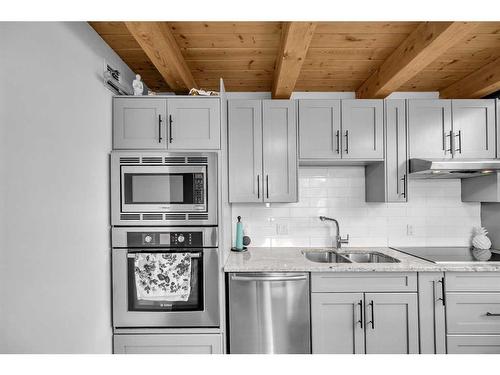 213-1117 1 Street Sw, Calgary, AB - Indoor Photo Showing Kitchen With Double Sink With Upgraded Kitchen