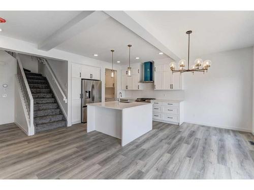 214 Vista Road, Crossfield, AB - Indoor Photo Showing Kitchen With Upgraded Kitchen