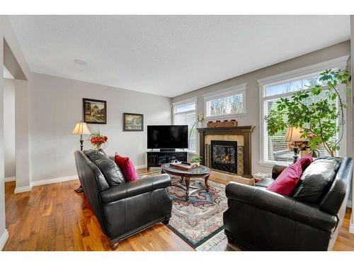 44 Auburn Sound Court Se, Calgary, AB - Indoor Photo Showing Living Room With Fireplace