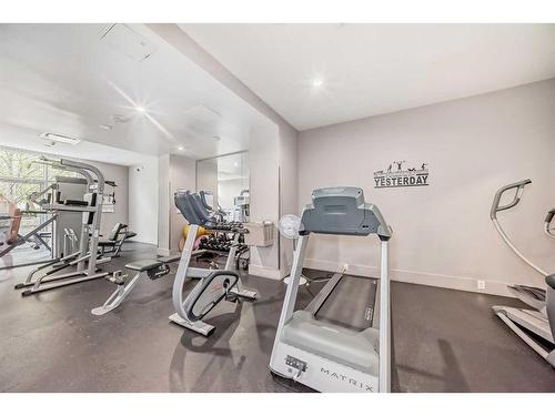 901-1110 11 Street Sw, Calgary, AB - Indoor Photo Showing Gym Room