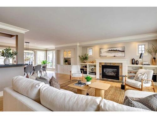 1316 34 Avenue Sw, Calgary, AB - Indoor Photo Showing Living Room With Fireplace