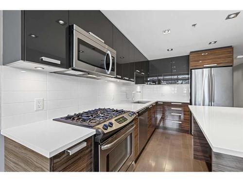 111-235 9A Street Nw, Calgary, AB - Indoor Photo Showing Kitchen With Upgraded Kitchen