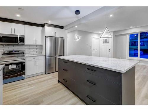 4 Van Horne Crescent Ne, Calgary, AB - Indoor Photo Showing Kitchen With Stainless Steel Kitchen With Upgraded Kitchen