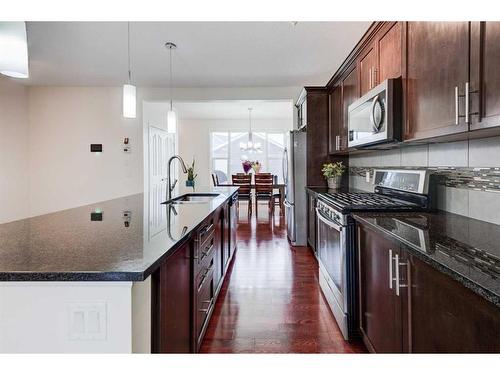 40 Cranford Park Se, Calgary, AB - Indoor Photo Showing Kitchen With Double Sink With Upgraded Kitchen