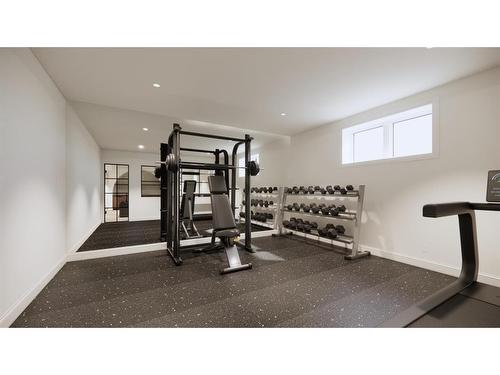 3708 8 Avenue Nw, Calgary, AB - Indoor Photo Showing Gym Room