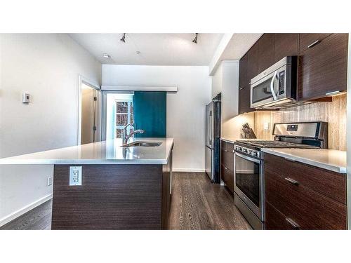 215-1719 9A Street Sw, Calgary, AB - Indoor Photo Showing Kitchen With Upgraded Kitchen