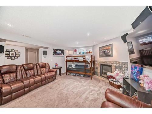 98 Coville Circle Ne, Calgary, AB - Indoor With Fireplace