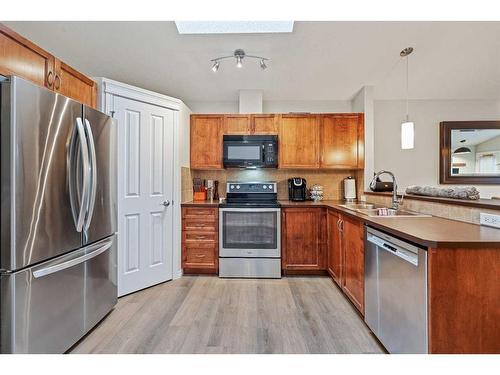 87 New Brighton Landing Se, Calgary, AB - Indoor Photo Showing Kitchen With Double Sink