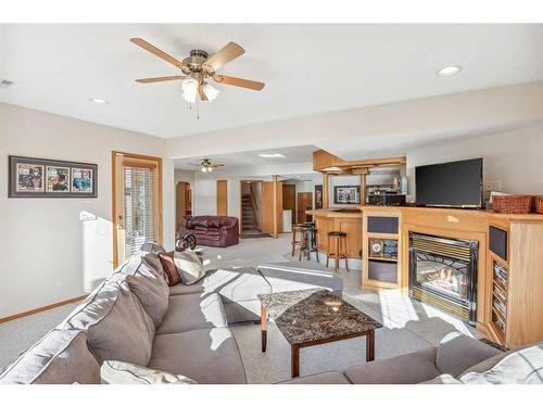 76 Chaparral Cove Se, Calgary, AB - Indoor Photo Showing Living Room With Fireplace
