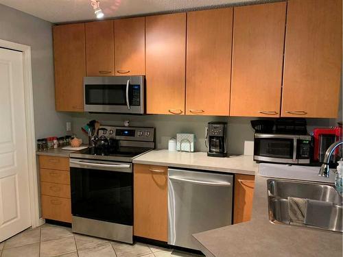 322-5115 Richard Road Sw, Calgary, AB - Indoor Photo Showing Kitchen With Double Sink