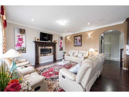 47 Saddlelake Way Ne, Calgary, AB - Indoor Photo Showing Living Room With Fireplace