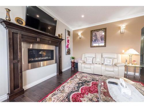 47 Saddlelake Way Ne, Calgary, AB - Indoor Photo Showing Living Room With Fireplace