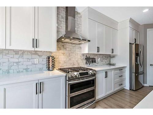 54 Walgrove Link Se, Calgary, AB - Indoor Photo Showing Kitchen With Stainless Steel Kitchen With Upgraded Kitchen
