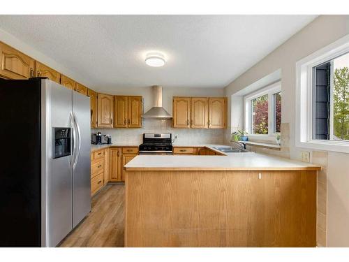 21 Deer River Green Se, Calgary, AB - Indoor Photo Showing Kitchen With Double Sink