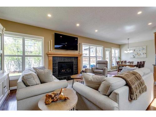 126 Royal Oak Green Nw, Calgary, AB - Indoor Photo Showing Living Room With Fireplace
