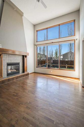 530 Chaparral Drive Se, Calgary, AB - Indoor Photo Showing Living Room With Fireplace