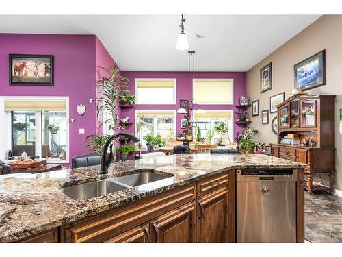 79 Harrison Green, Olds, AB - Indoor Photo Showing Kitchen With Double Sink