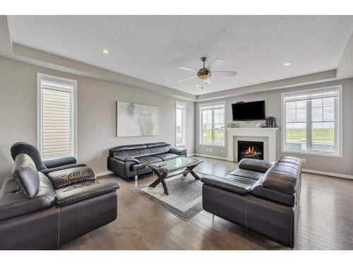 177 Cityscape Gardens Ne, Calgary, AB - Indoor Photo Showing Living Room With Fireplace