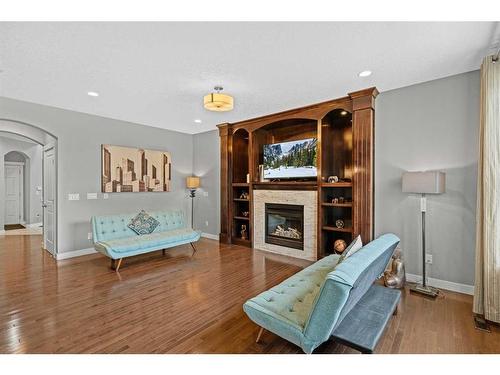 20 Sage Meadows Circle Nw, Calgary, AB - Indoor Photo Showing Living Room With Fireplace