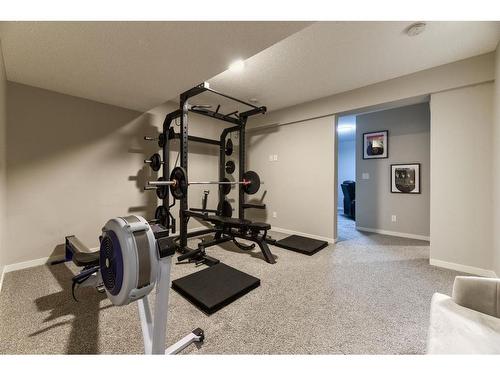 50 Wolf Hollow Way Se, Calgary, AB - Indoor Photo Showing Gym Room