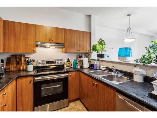 1320-1140 Taradale Drive Ne, Calgary, AB - Indoor Photo Showing Kitchen With Double Sink