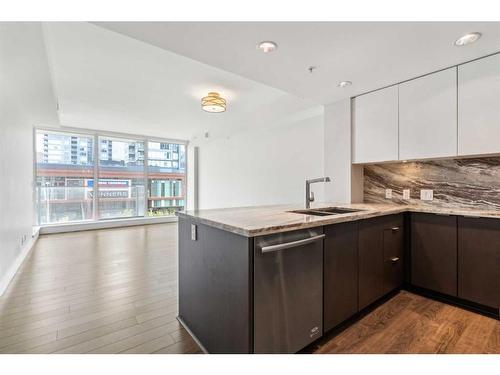 301-510 6 Avenue Se, Calgary, AB - Indoor Photo Showing Kitchen With Double Sink