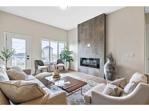 5 Wolf Crescent, Okotoks, AB - Indoor Photo Showing Living Room With Fireplace