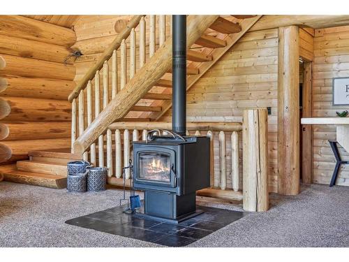 391043 Range Road 5-0, Rural Clearwater County, AB - Indoor Photo Showing Other Room With Fireplace