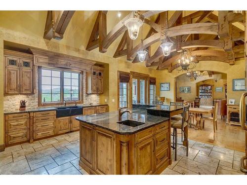 290226 316 Street West, Rural Foothills County, AB - Indoor Photo Showing Kitchen With Double Sink