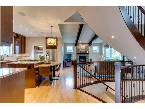 34 Westwood Drive Sw, Calgary, AB - Indoor With Fireplace