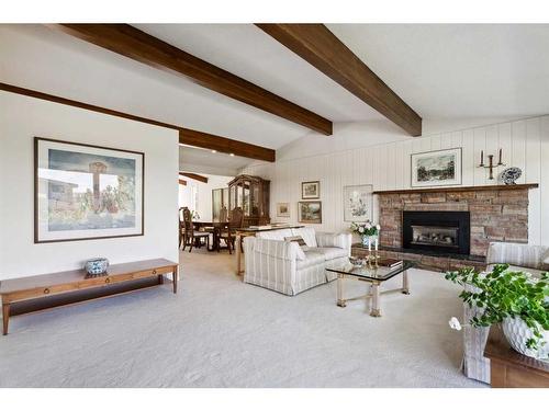 265 Wildwood Drive Sw, Calgary, AB - Indoor Photo Showing Living Room With Fireplace