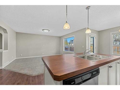 580 Cranston Drive Se, Calgary, AB - Indoor Photo Showing Kitchen With Double Sink