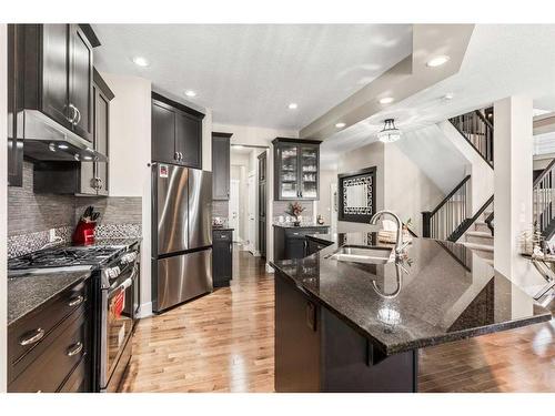366 Silverado Way Sw, Calgary, AB - Indoor Photo Showing Kitchen With Stainless Steel Kitchen With Upgraded Kitchen