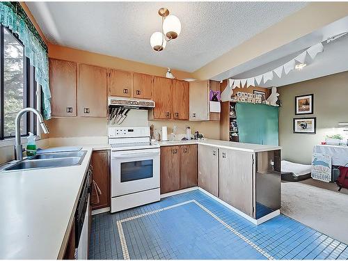111 Woodvale Bay Sw, Calgary, AB - Indoor Photo Showing Kitchen With Double Sink