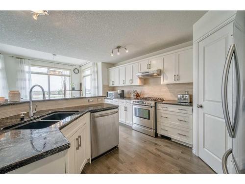 128 Tuscany Ravine Terrace Nw, Calgary, AB - Indoor Photo Showing Kitchen With Double Sink