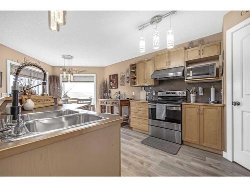 87 Bridlecrest Street Sw, Calgary, AB - Indoor Photo Showing Kitchen With Double Sink