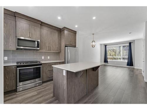 718 Redstone Crescent Ne, Calgary, AB - Indoor Photo Showing Kitchen With Stainless Steel Kitchen With Upgraded Kitchen