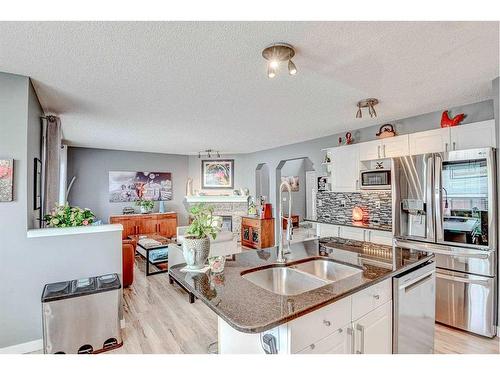 48 Chapalina Manor Se, Calgary, AB - Indoor Photo Showing Kitchen With Double Sink
