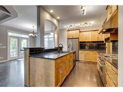 260 Mahogany Terrace Se, Calgary, AB - Indoor Photo Showing Kitchen With Double Sink With Upgraded Kitchen