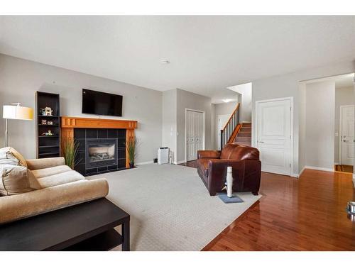 976 Copperfield Boulevard Se, Calgary, AB - Indoor Photo Showing Living Room With Fireplace