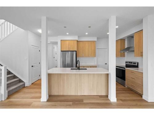 187 Baneberry Way Sw, Airdrie, AB - Indoor Photo Showing Kitchen