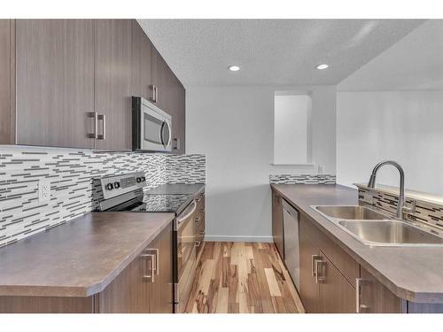 314 Auburn Crest Way Se, Calgary, AB - Indoor Photo Showing Kitchen With Double Sink
