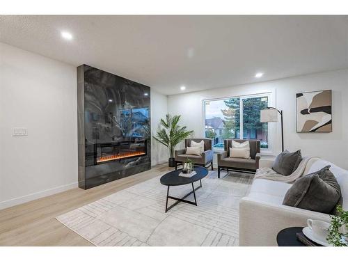 51 Beddington Circle Ne, Calgary, AB - Indoor Photo Showing Living Room With Fireplace