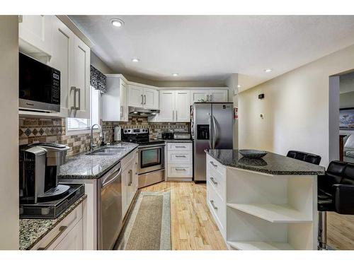 21 Harvest Park Court Ne, Calgary, AB - Indoor Photo Showing Kitchen With Double Sink With Upgraded Kitchen