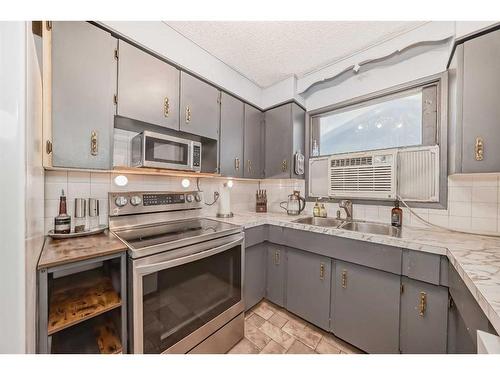 231 Penmeadows Close Se, Calgary, AB - Indoor Photo Showing Kitchen With Double Sink