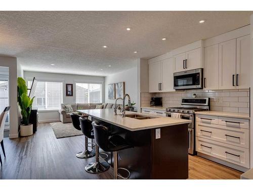 332 Cranberry Circle Se, Calgary, AB - Indoor Photo Showing Kitchen With Double Sink