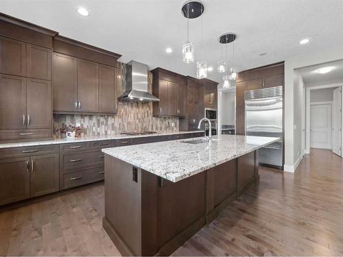 14 West Grove Point Sw, Calgary, AB - Indoor Photo Showing Kitchen With Upgraded Kitchen